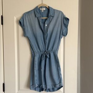 Cloth & Stone Blue Denim Romper